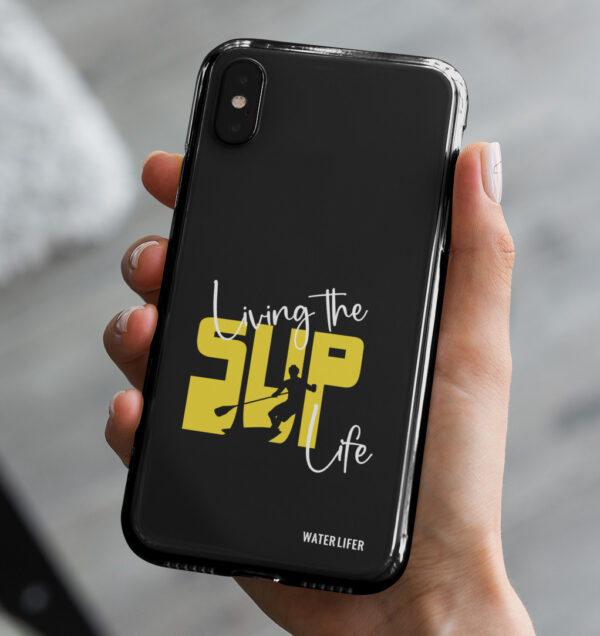 Bedruckte SUP Handyhülle mit SUP Life Druck. Eine tolle Geschenkidee für Stand Up Paddler, SUP Freunde und SUP Liebhaber.