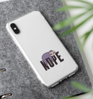 Nope lustige Faultier Handyhülle in weiß - ein tolles Geschenk für Faultier Fans, Faultier Freunde oder die beste Freundin. Für Google, Samsung, Xiaomi und viele Handymodelle mehr.