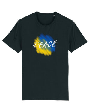 T-Shirt kaufen, Gutes tun. Der Gewinn des Peace Ukraine T-Shirts geht zu 100% an ukrainische Hilfsorganisationen.