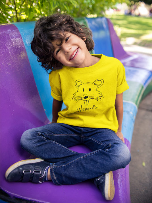 T-Shirts für Kinder mit Aufdruck. Das Wasserratten T-Shirt aus Bio-Baumwolle.