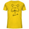 Bedrucktes Bio Kinder T-Shirt: das gelbe Wasserratten Kinder T-Shirt zeigt eine echte Wasserratte. Ein tolles T-Shirt für Kinder.