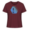 Damen Leuchtturm T-Shirt mit tollem Leuchtturm Motiv. Das Bio Damen T-Shirt in burgundy ist ein nachhaltiges Geschenk für Naturliebhaber und Freunde des Meeres und der Küste.