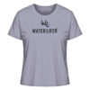 Lavendelfarbenes Waterlifer Damen Bio T-Shirt aus bester Bio-Baumwolle nachhaltig bedruckt. Tolles Geschenk für Wasser- und Naturfreunde hier bestellen.