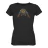 Ein tolles Geschenk für alle die das Meer und die Natur lieben: sea turtle coloured Meeresschildkröte Damen T-Shirt für Meeresfreunde aus Bio-Baumwolle in schwarz. Ein Meeresschutz T-Shirt für Meeresschildkröten Freunde.