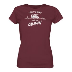 Alternative view of MEIN HERZ SCHLÄGT FÜRS CAMPEN - Organic Damen Shirt (personalisierbar)