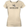 Naturweißes Waterlifer Damen Bio T-Shirt aus bester Bio-Baumwolle nachhaltig bedruckt. Tolles Geschenk für Wasser- und Naturfreunde hier bestellen.
