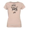 Ocean life Wal Timmy T-Shirt für Damen in pfirsich aus bester Bio Baumwolle. Jedes verkaufte Wal T-Shirt unterstützt Naturschutzprojekte. Besondere Wal Shirts für Walfreunde und für Walschützer.