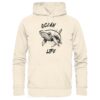 Ocean life Wal Timmy Hoodie naturweiß aus bester Bio Baumwolle. Jeder verkaufte Wal Hoodie unterstützt Naturschutzprojekte. Besondere Wal Hoodies für Walfreunde und für Walschützer.