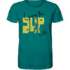 Stand-Up-Paddling T-Shirt für SUP Fans. Das bedruckte Stand-Up-Paddling T-Shirt in blau als Geschenk für alle SUP Freunde.
