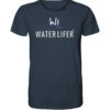 Blaugraues Waterlifer Herren Bio T-Shirt aus bester Bio-Baumwolle nachhaltig bedruckt. Tolles Geschenk für Wasser- und Naturfreunde hier bestellen.