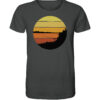 Anthrazitfarbenes Sunset Carpfishing Karpfenangler T-Shirt aus bester Bio-Baumwolle nachhaltig bedruckt. Tolles Geschenk für Angler hier bestellen.