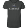 Anthrazitfarbenes Waterlifer Herren Bio T-Shirt aus bester Bio-Baumwolle nachhaltig bedruckt. Tolles Geschenk für Wasser- und Naturfreunde hier bestellen.