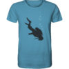 Taucher T-Shirt für alle Fans des Tauchens von Waterlifer in der Farbe atlantic blue. Ein tolles Geschenk für Taucher.