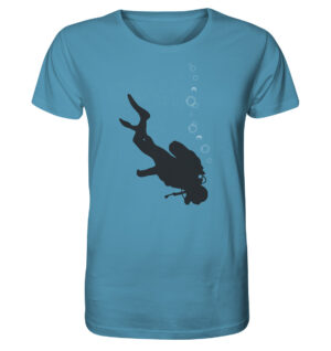 Taucher T-Shirt für alle Fans des Tauchens von Waterlifer in der Farbe atlantic blue. Ein tolles Geschenk für Taucher.