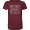 Burgundyfarbenes Carp Dimension Karpfen T-Shirt aus bester Bio-Baumwolle nachhaltig bedruckt. Tolles Geschenk für Angler hier bestellen.