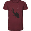 Taucher T-Shirt für alle Fans des Tauchens von Waterlifer in der Farbe burgundy. Ein tolles Geschenk für Taucher.