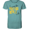 Stand-Up-Paddling T-Shirt für SUP Fans. Das bedruckte Stand-Up-Paddling T-Shirt in citadel blue als Geschenk für alle SUP Freunde.