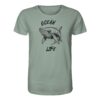Ocean life Wal Timmy T-Shirt aloe aus bester Bio Baumwolle. Jedes verkaufte Wal T-Shirt unterstützt Naturschutzprojekte. Besondere Wal Shirts für Walfreunde und für Walschützer.