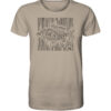 Sandfarbenes Carp Dimension Karpfen T-Shirt aus bester Bio-Baumwolle nachhaltig bedruckt. Tolles Geschenk für Angler hier bestellen.