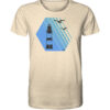 Leuchtturm T-Shirt für Herren mit tollem Leuchtturm Motiv. Das Bio T-Shirt in naturweiß ist ein nachhaltiges Geschenk für Naturliebhaber und Freunde des Meeres und der Küste.
