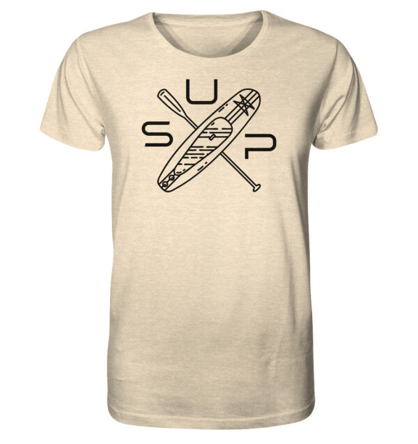 Naturweißes Stand-Up-Paddling T-Shirt für alle Fans des SUP Paddelns. Tolles Geschenk fürs Stand-Up-Paddling hier kaufen.
