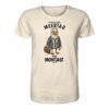Meertag statt Montag T-Shirt in naturweiß aus bester Bio Baumwolle. Lustiges Möwen T-Shirt mit Spruch. Martimes T-Shirt mit Möwe für Küstenfreunde, Möwenfans und für den Urlaub an der Nord- und Oststee.